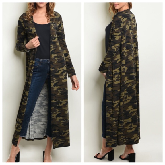 Ambition Sweaters - ❤️LAST NEW S Full Length Camo Cardigan